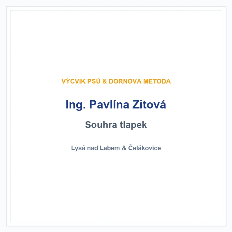 Ing. Pavlína Zitová – Souhra tlapek